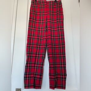 NWT 00P JCrew Kallie Red Plaid Pants